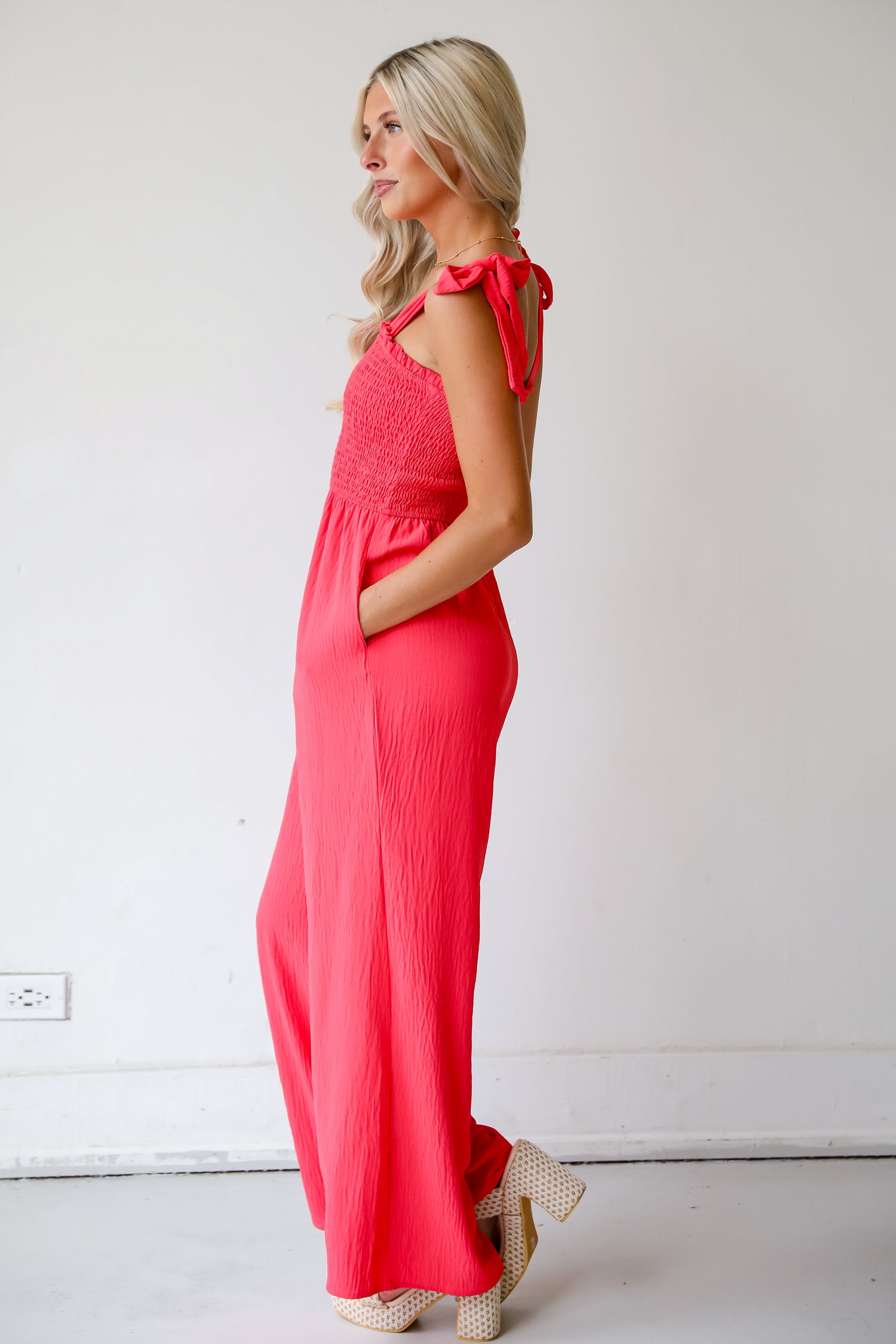 Significant Allure Coral Jumpsuit