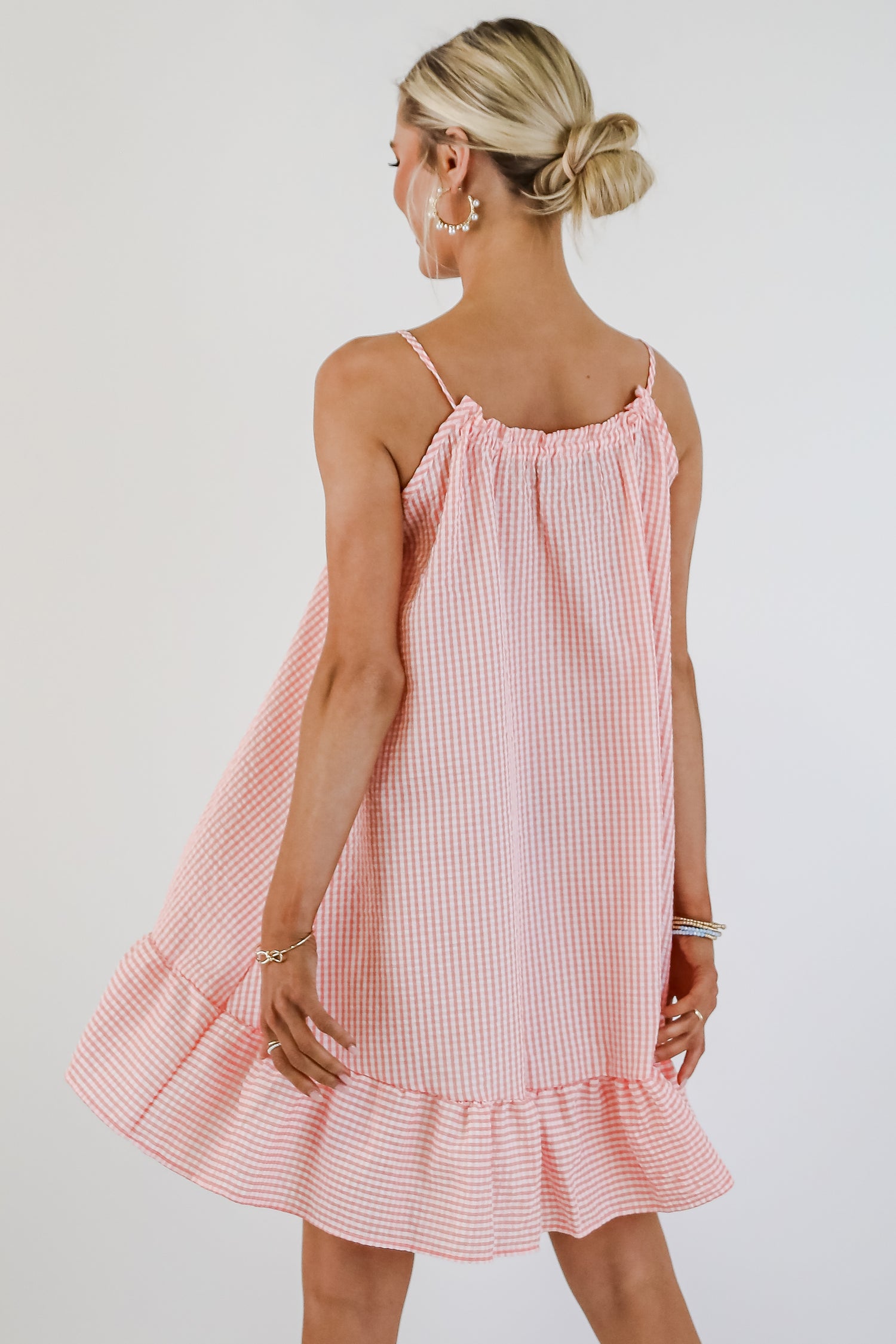 Love Opens Doors Seersucker Mini Dress