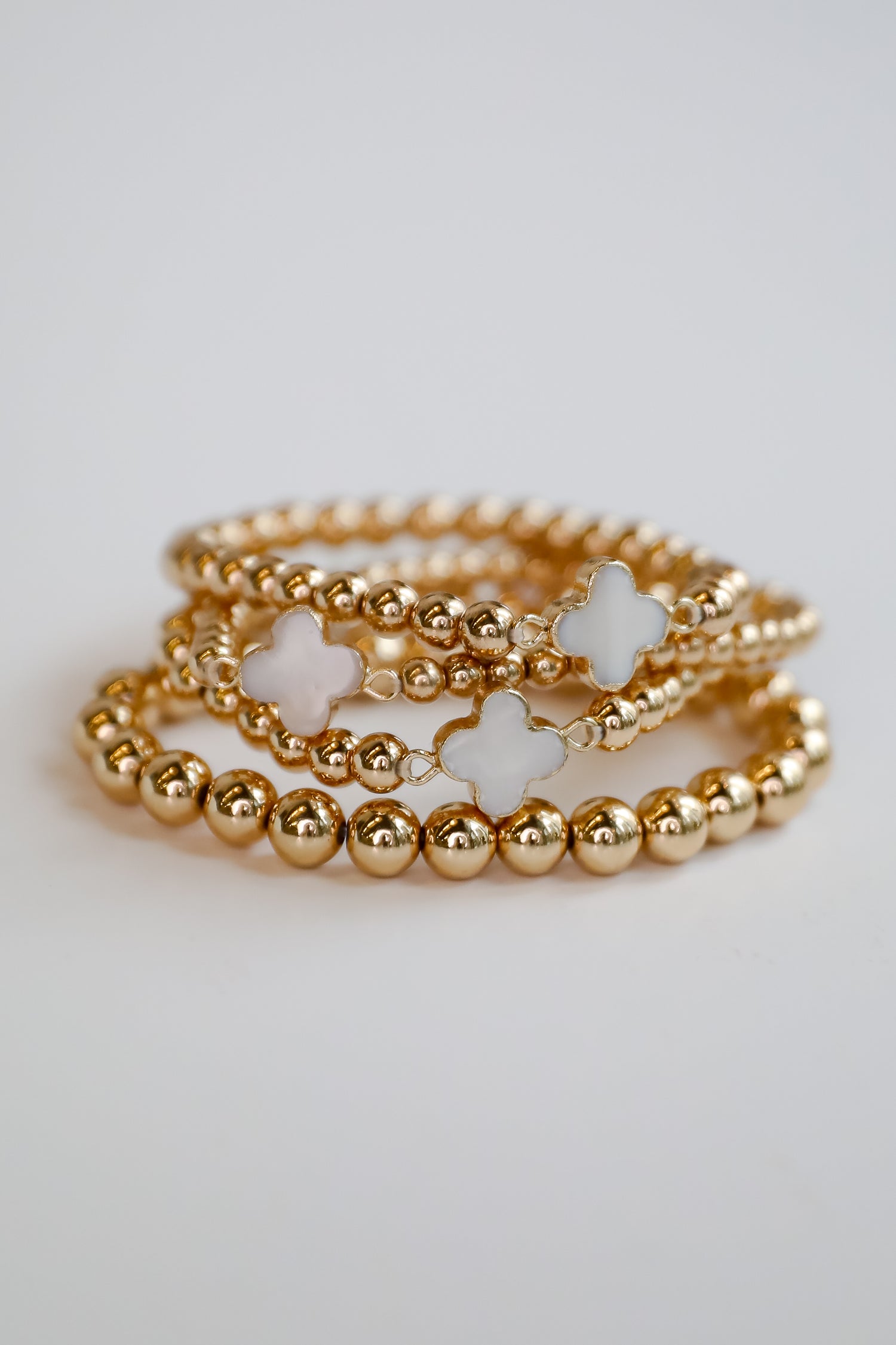 Heidi Gold Beaded Bracelet Set