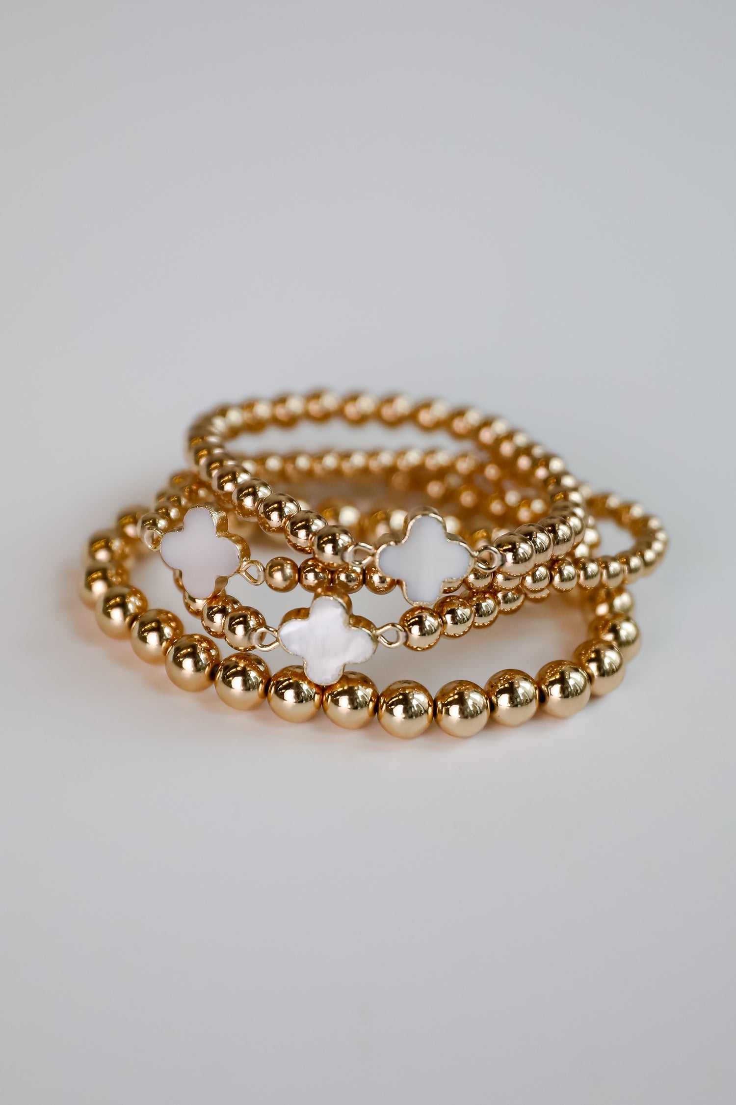 Heidi Gold Beaded Bracelet Set