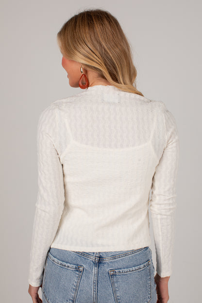 Little Lovely Cream Lace Blouse