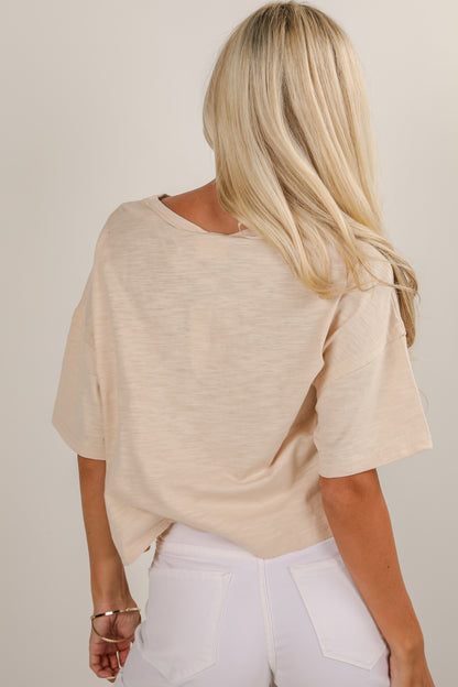 Cream Howdy Graphic Tee