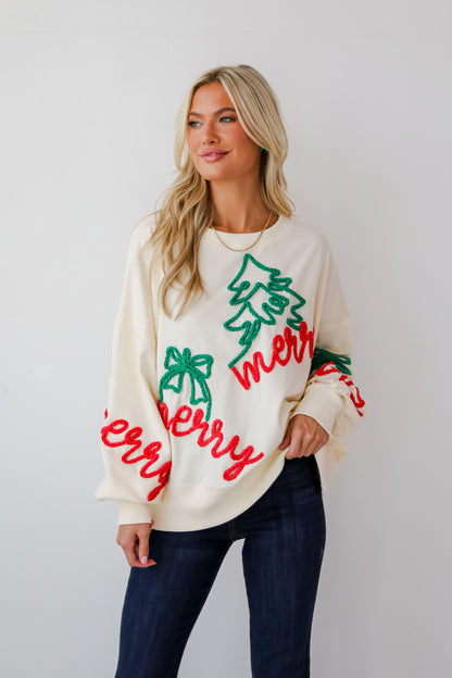 Cream Merry Pullover