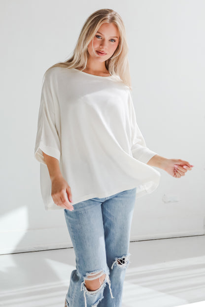 Winning Pick Oversized Brushed Knit Top