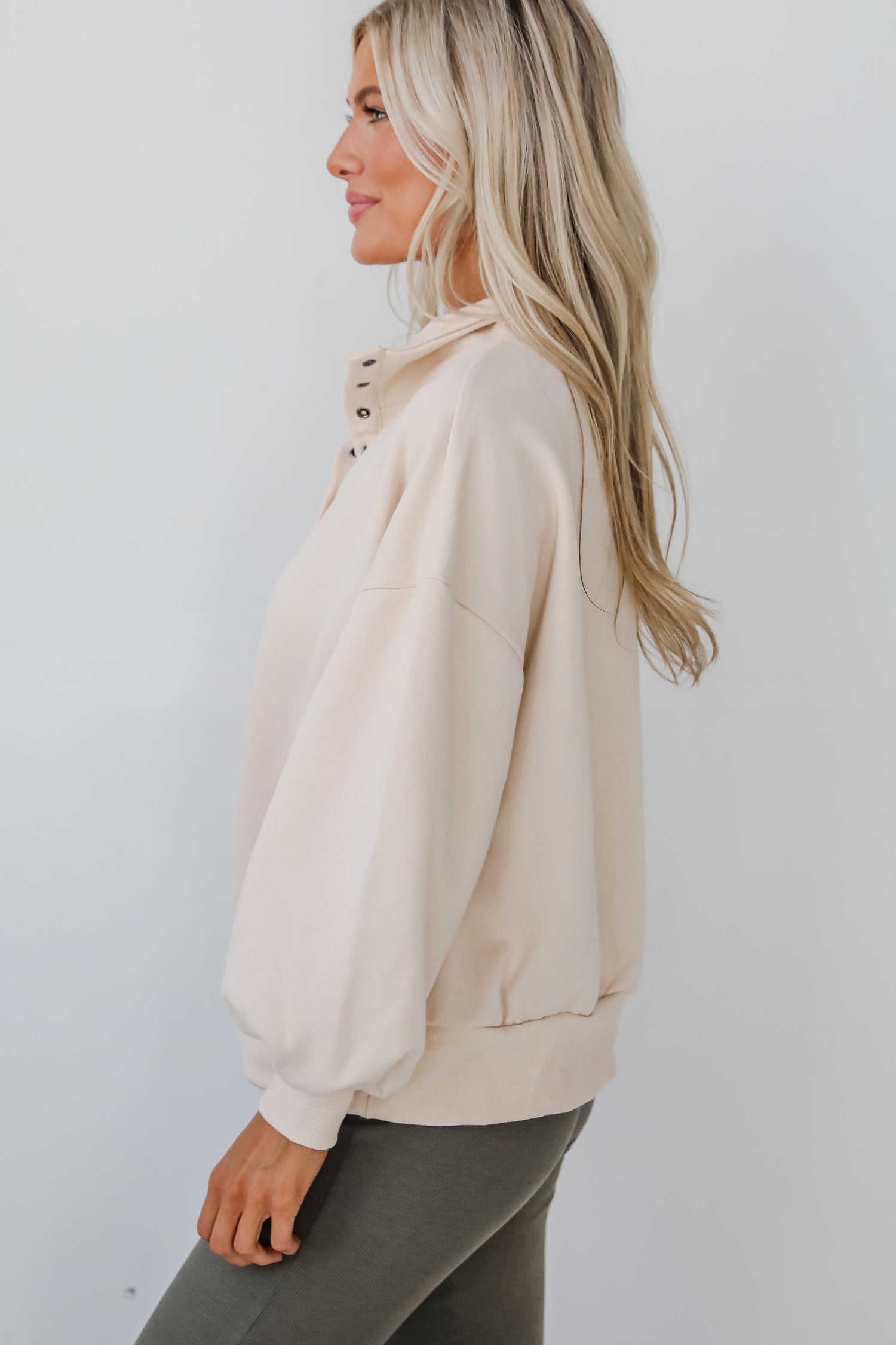 Cozy Weekend Plans Cream Pullover