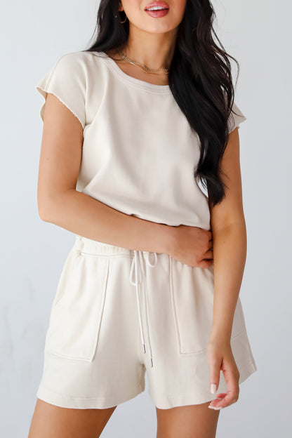Moments Of Leisure Cream Romper