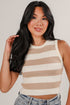 Bailey Cream Striped Knit Tank