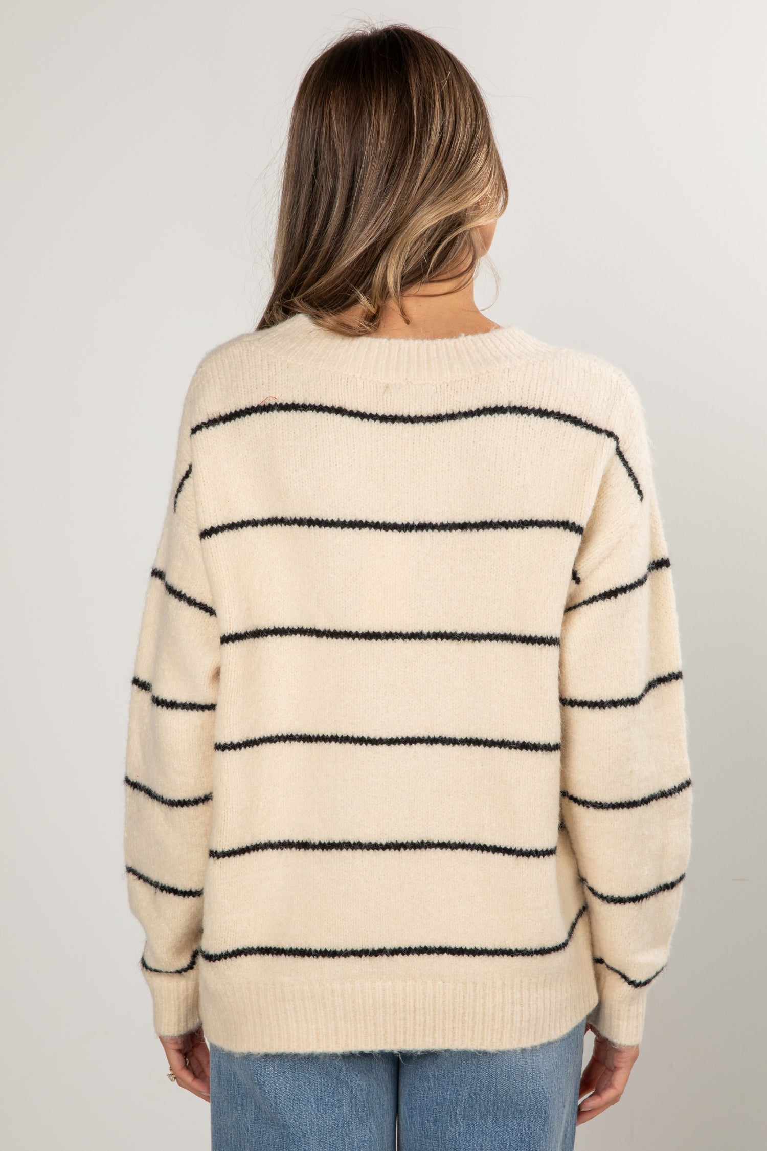 Frostline Cream Stripe Sweater