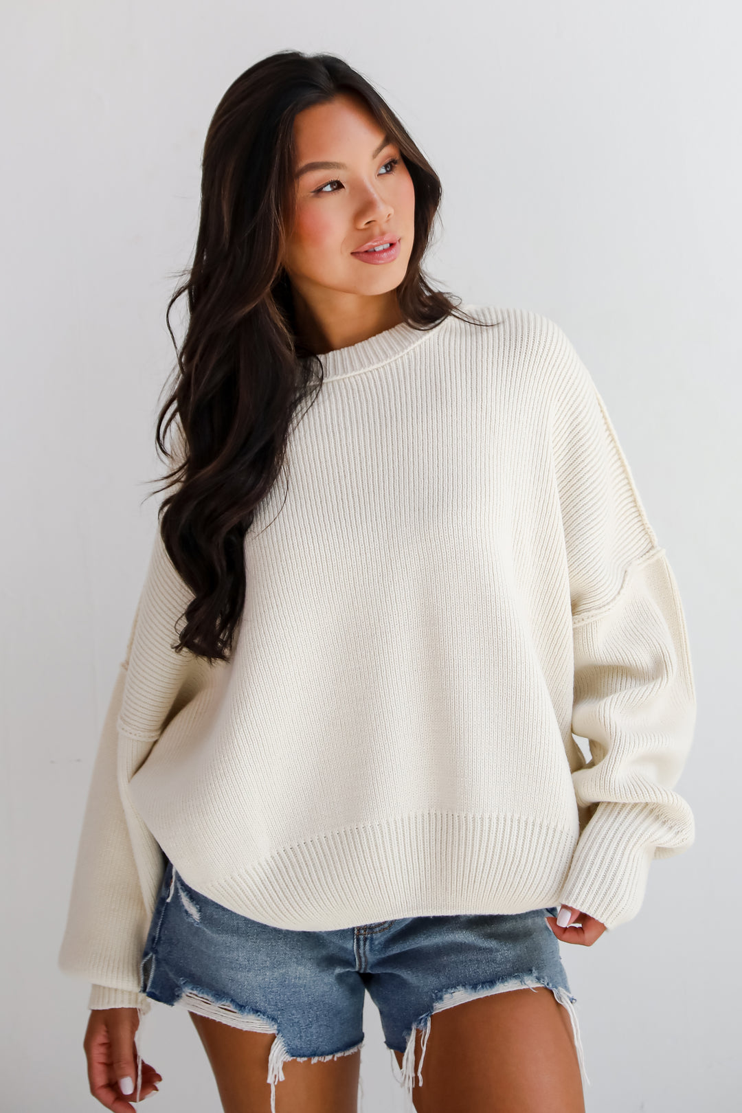 Classically Comfy Cream Oversized Sweater