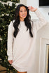 Addison Fuzzy Knit Mini Sweater Dress