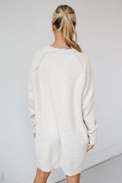 Addison Fuzzy Knit Mini Sweater Dress