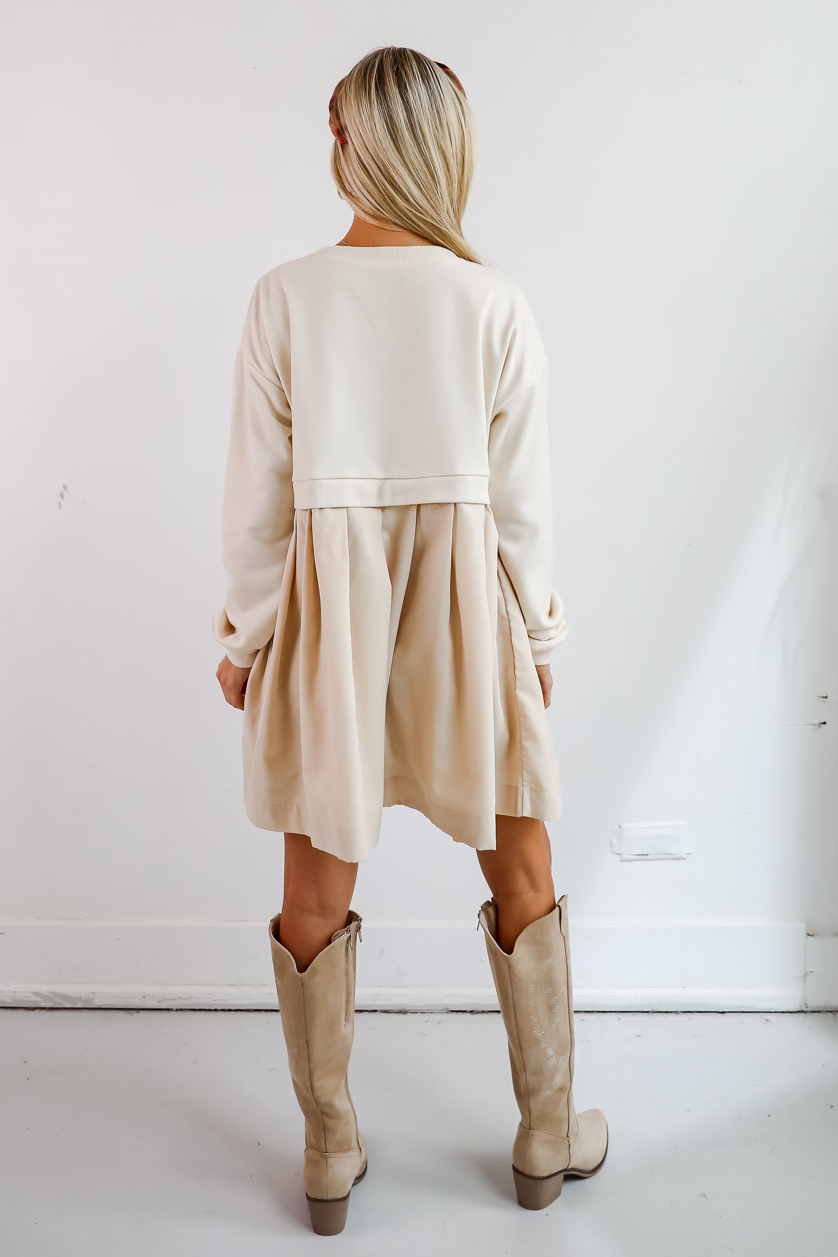 Precious Impression Natural Sweatshirt Dress