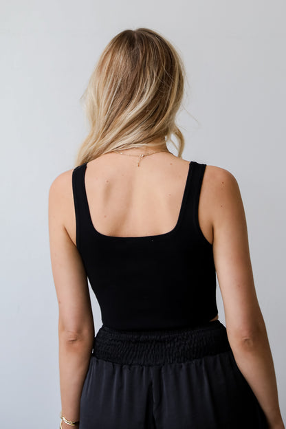 black knit tank