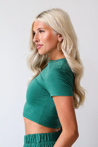 cute green Cropped Tee