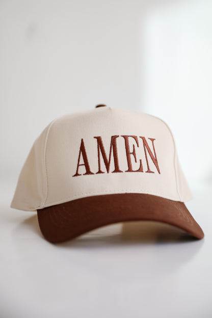 Amen Color Block Embroidered Hat