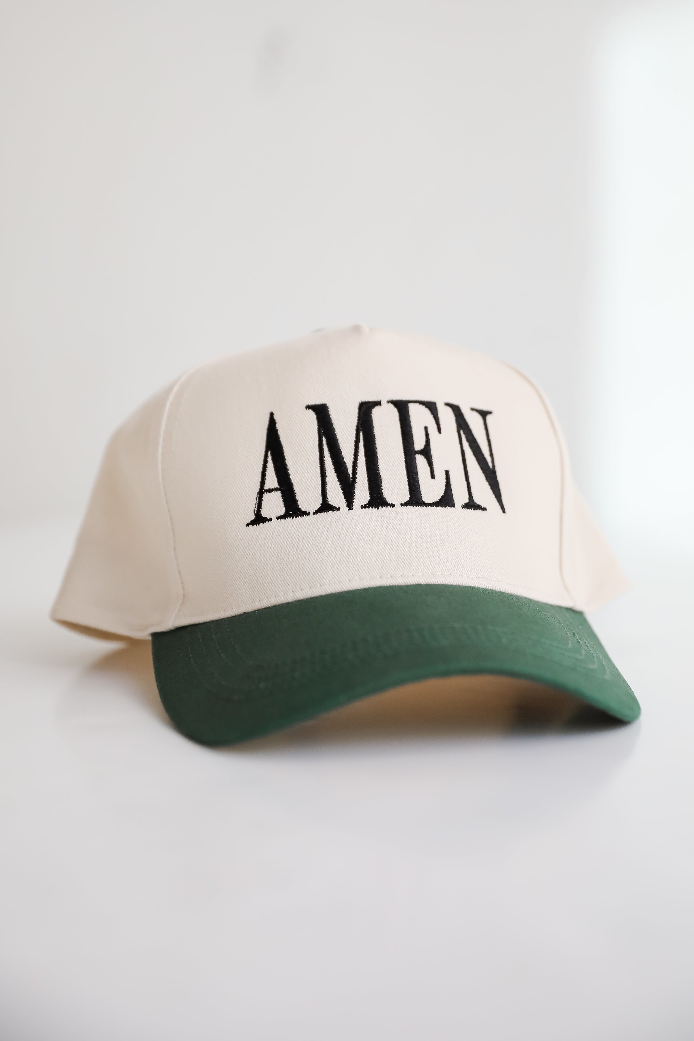 Amen Color Block Embroidered Hat