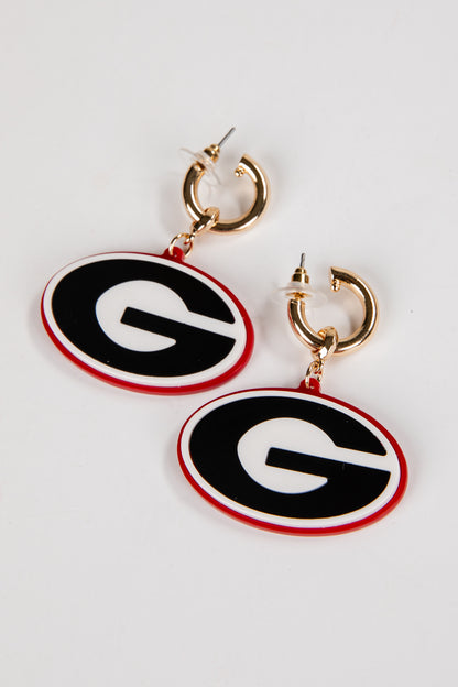 Pair of earrings with &