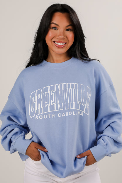 Light Blue Greenville South Carolina Sweatshirt