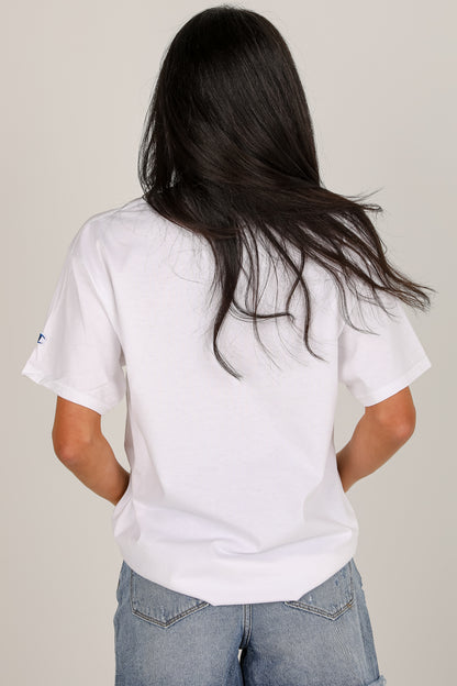 White Chop Chop Script Tee