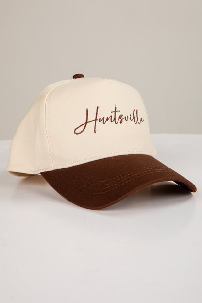 Beige and brown cap with &