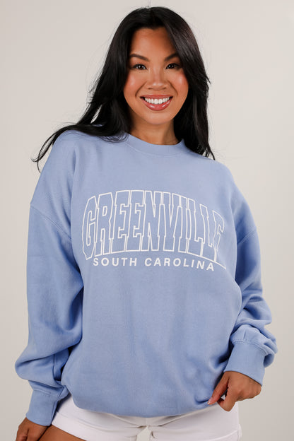 Light Blue Greenville South Carolina Sweatshirt