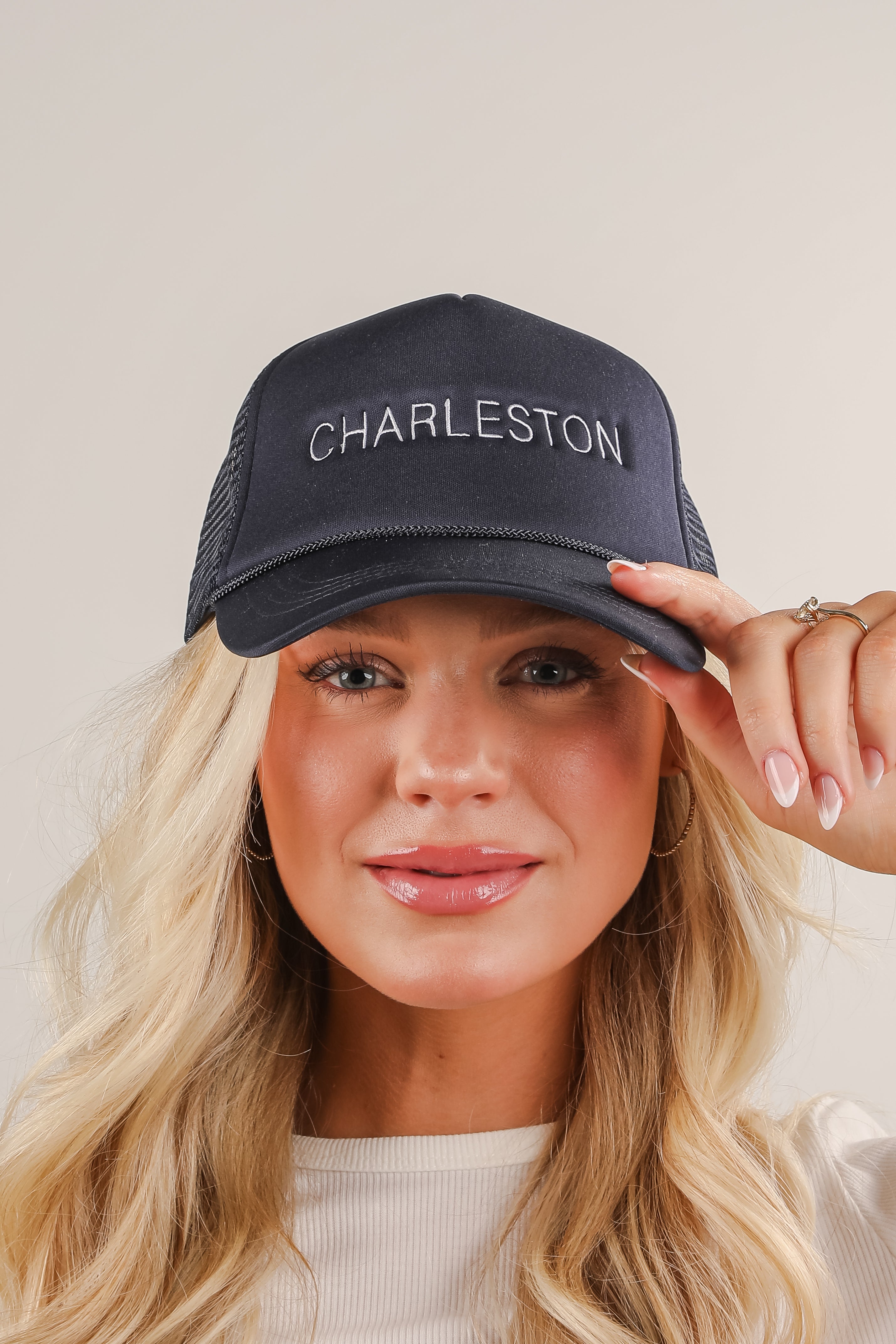 Navy Charleston Trucker Hat
