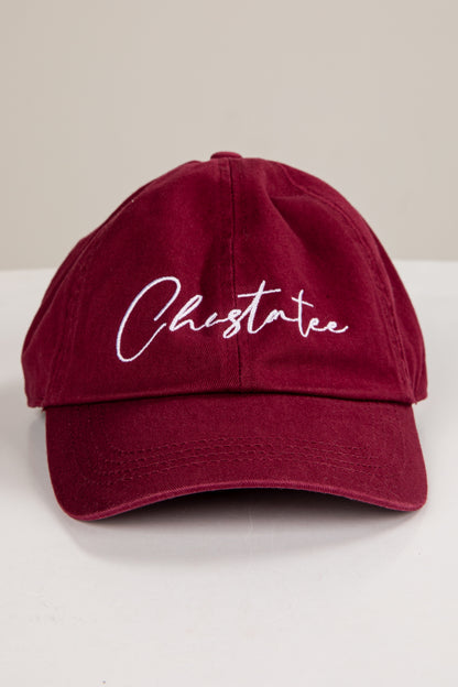 Maroon cap with &
