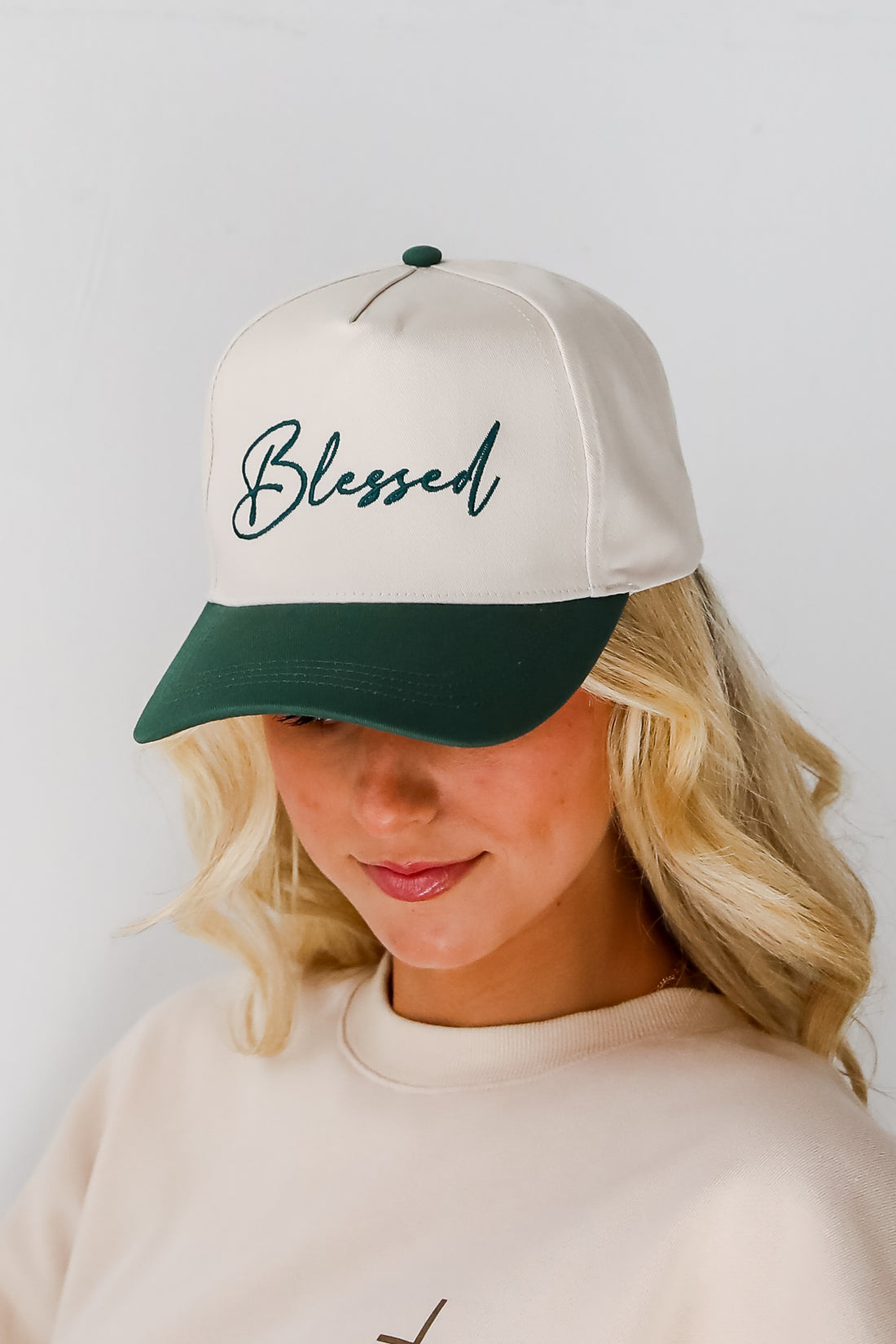 Blessed Color Block Embroidered Hat