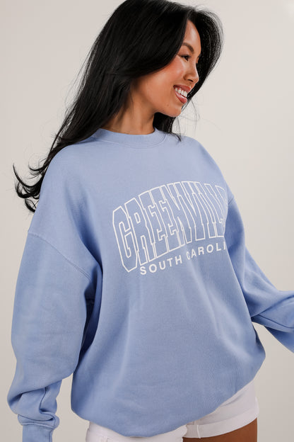 Light Blue Greenville South Carolina Sweatshirt
