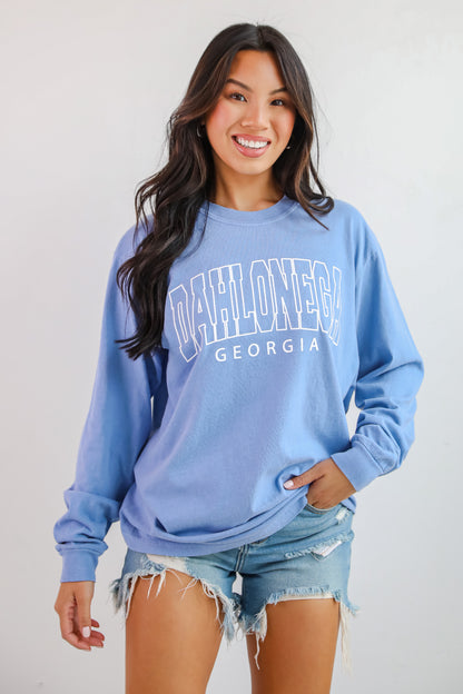 Light Blue Dahlonega Georgia Long Sleeve Tee