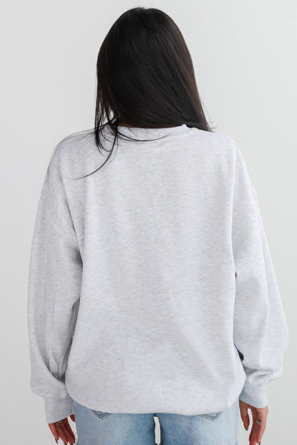 Heather Grey Dahlonega Embroidered Sweatshirt