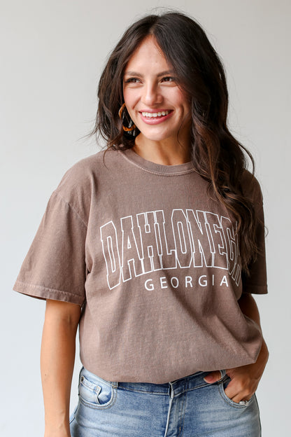 Brown Dahlonega Georgia Tee front view