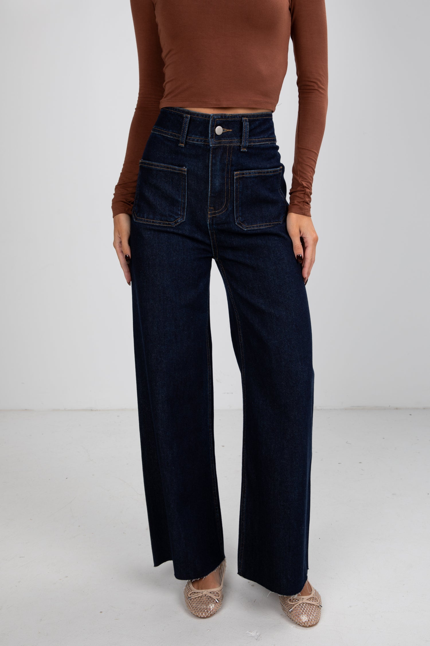 high rise jeans