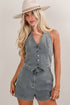 Simple Wishes Denim Halter Romper