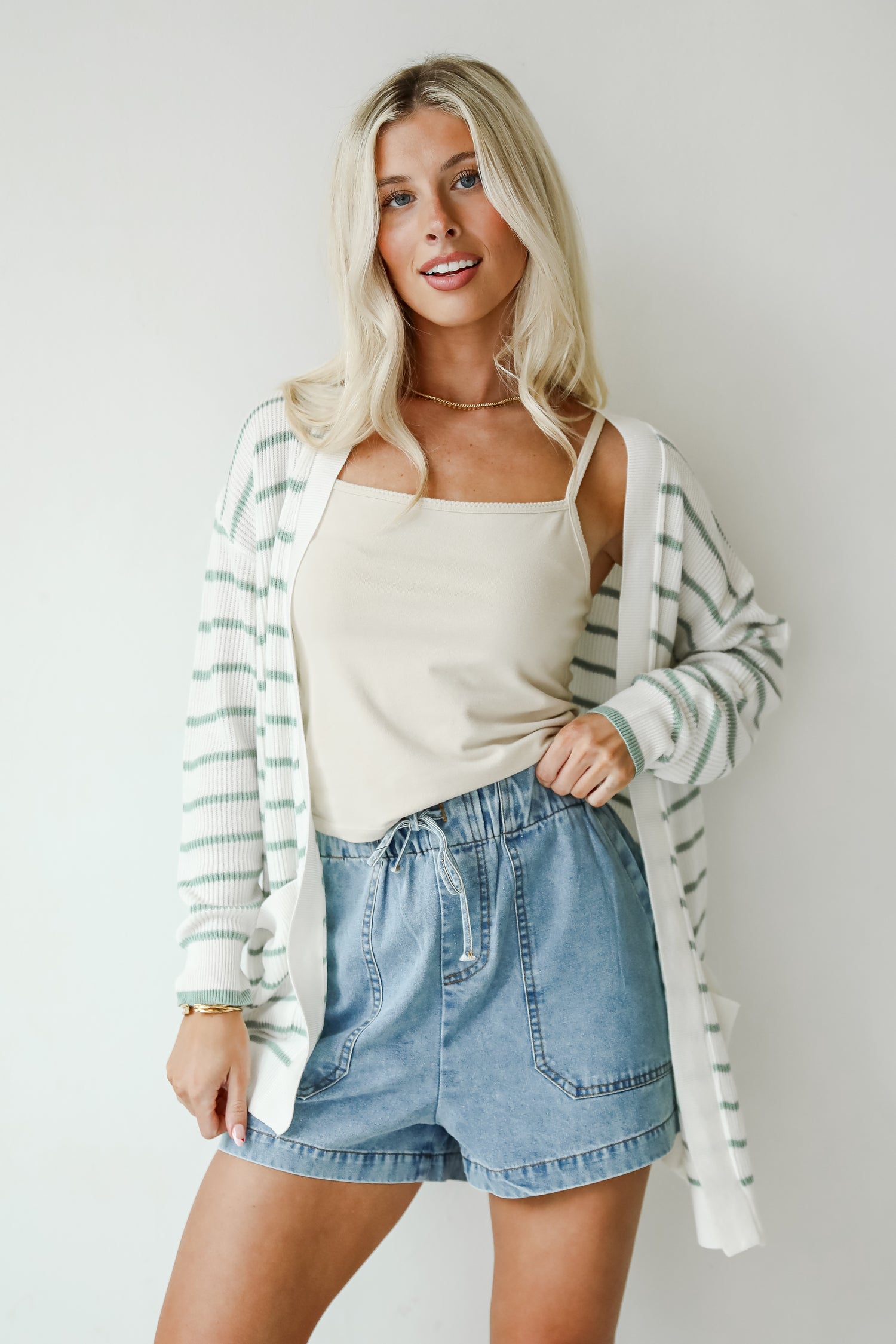 Whitney High-Rise Denim Shorts