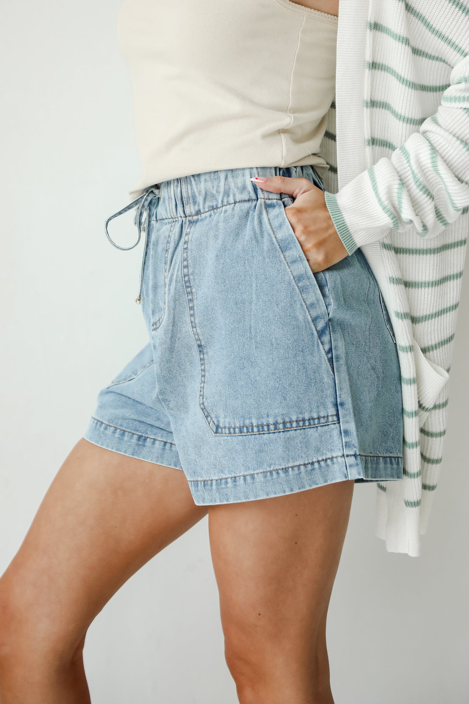 Whitney High-Rise Denim Shorts
