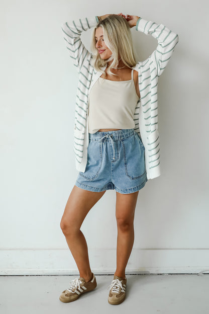 Whitney High-Rise Denim Shorts