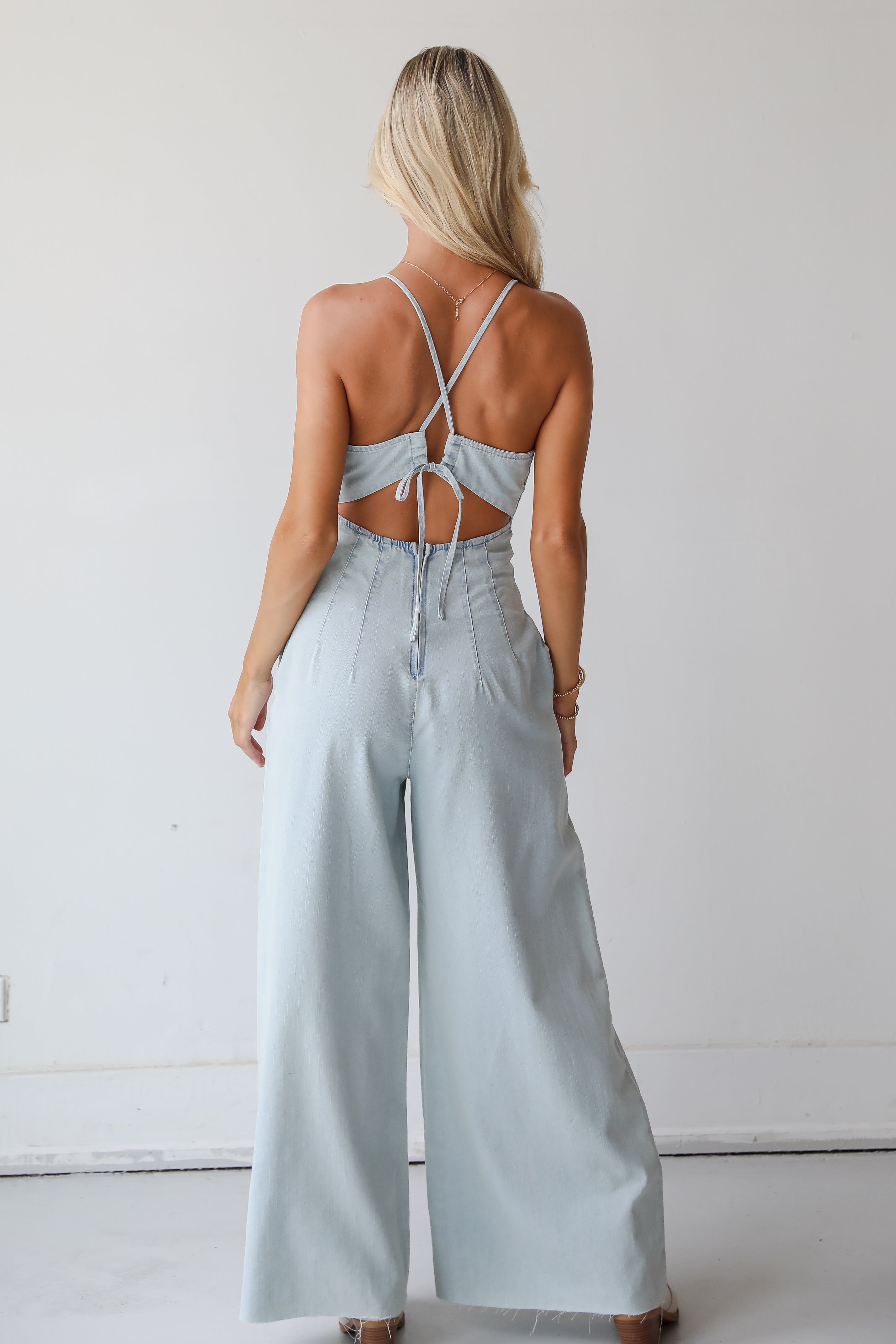 Convincingly Darling Denim Jumpsuit