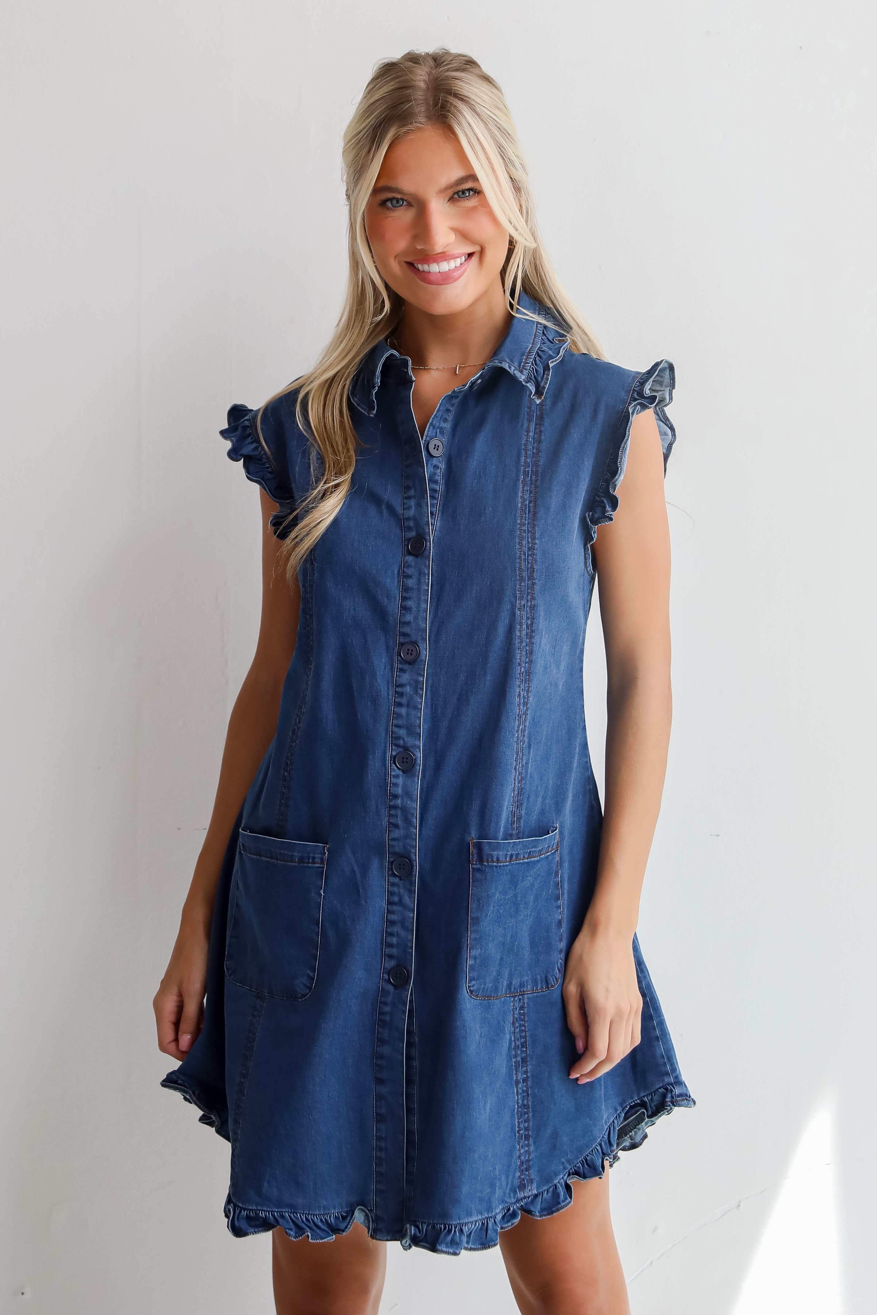 Simple Adoration Denim Mini Dress