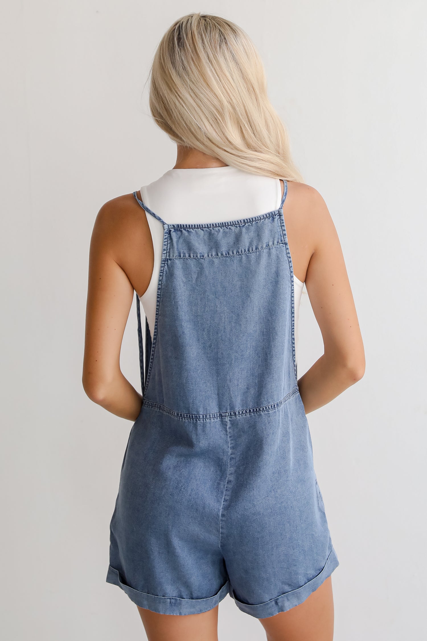 Pure Loveliness Medium Wash Denim Romper