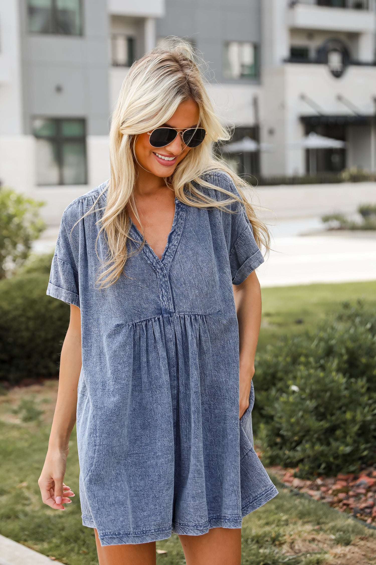 Trendy Momentum Denim Romper