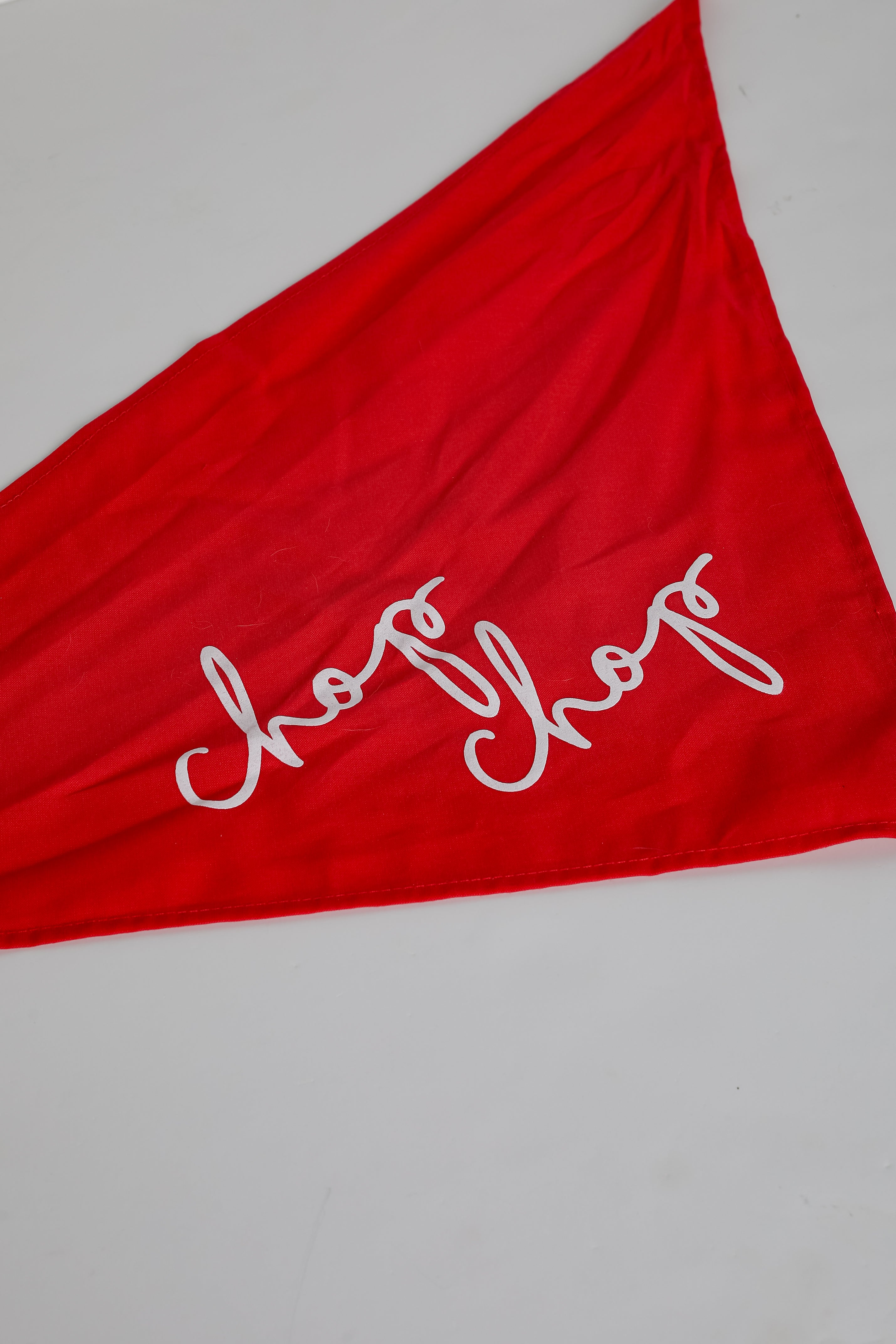 Red Chop Chop Script Dog Bandana
