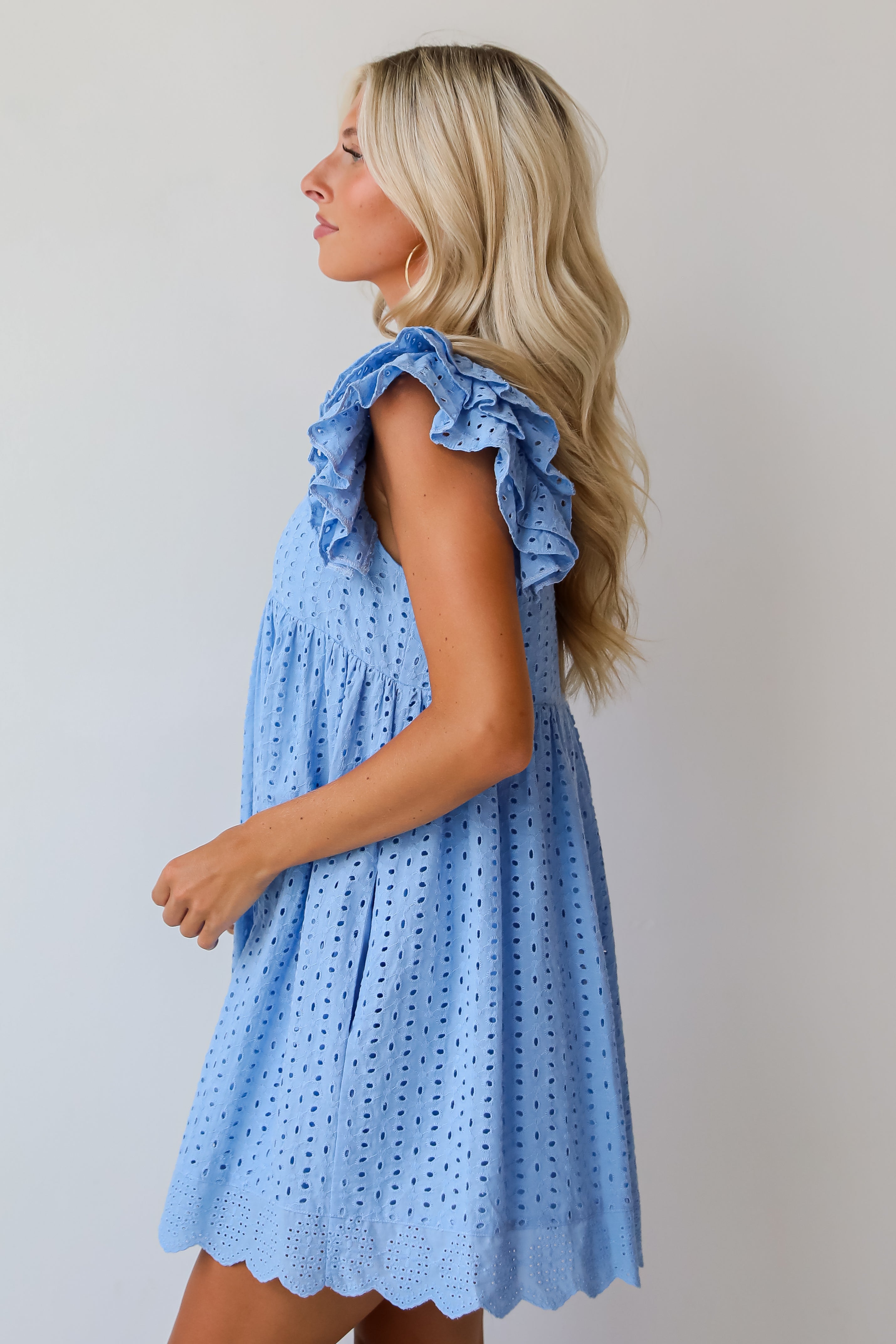 Truly Heavenly Eyelet Romper Dress