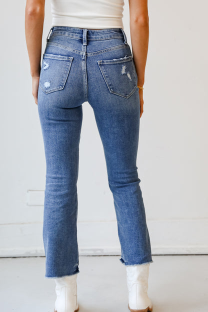 Medium Wash Flare Jeans back view
