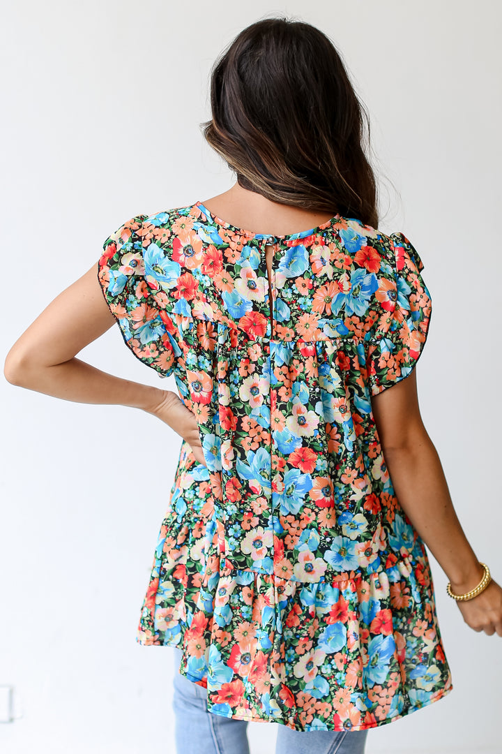 Floral Blouse back view