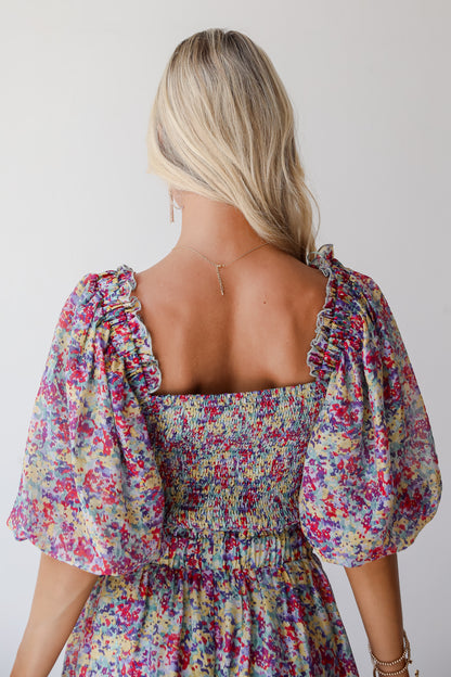 Instantly Perfect Multicolored Floral Cropped Blouse