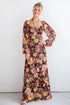 Breathtaking View Plum Floral Maxi Dress