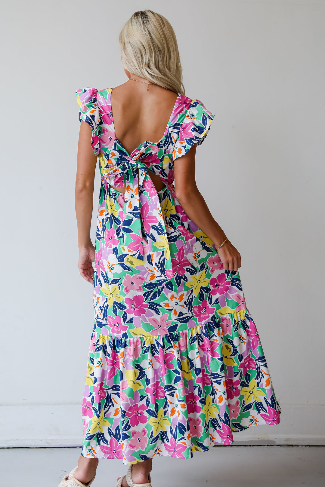 Darling Concept Pink Floral Maxi Dress