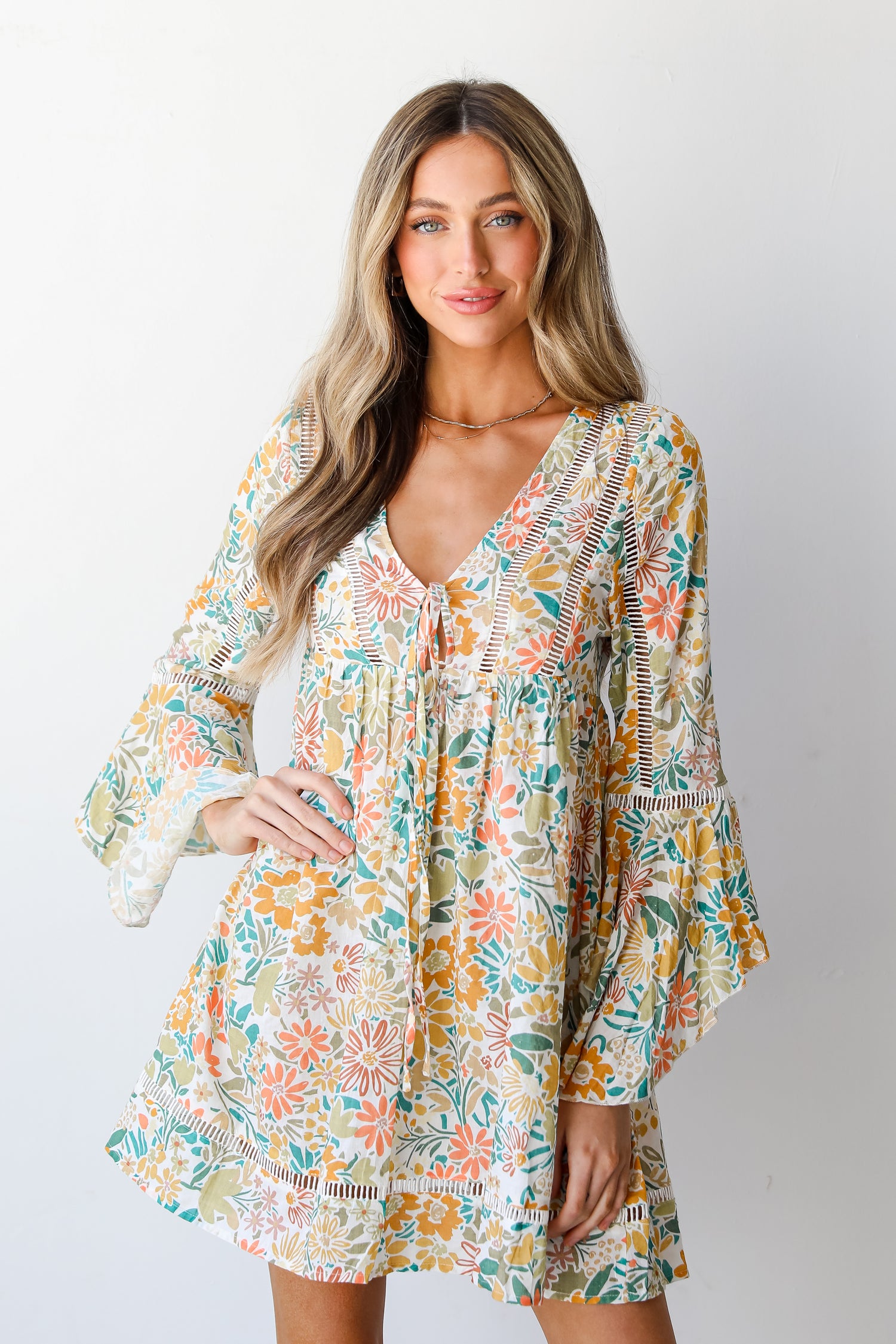 Floral Babydoll Mini Dress