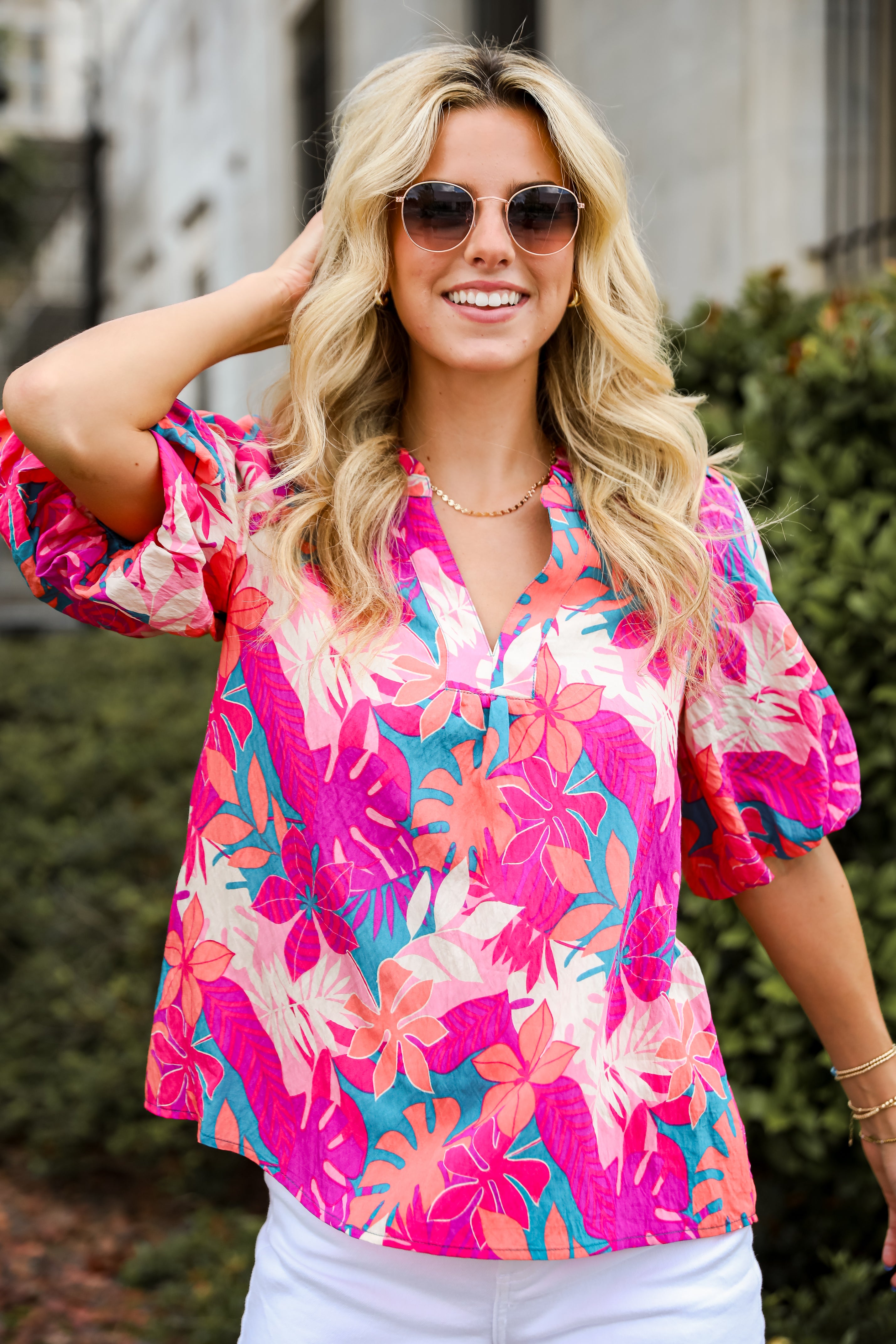 Majorly Poised Floral Blouse